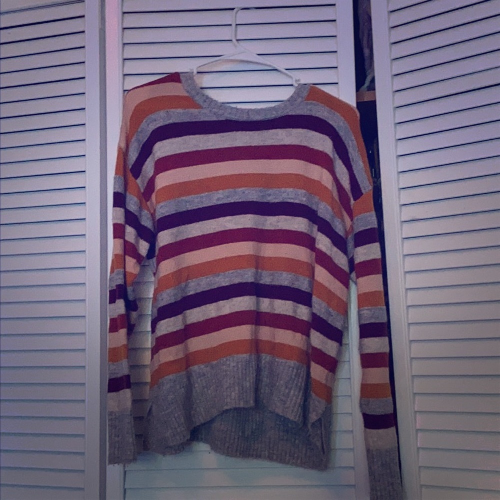 Fall colored striped sweater